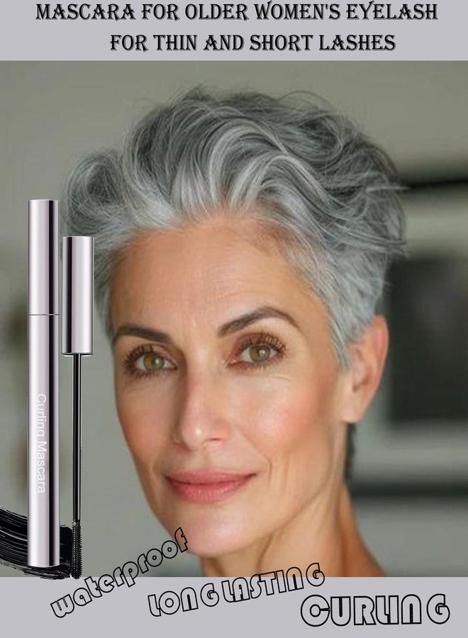 DuaTana Black Brown Mascara for Older Women 60 Plus, Waterproof Prime Mascara for Mature Women Volume and Length with Thinning Lashes,No Clumps,Long Lasting Hypoallergenic Máscara For Sensitive Eyes Makeup - Image 2